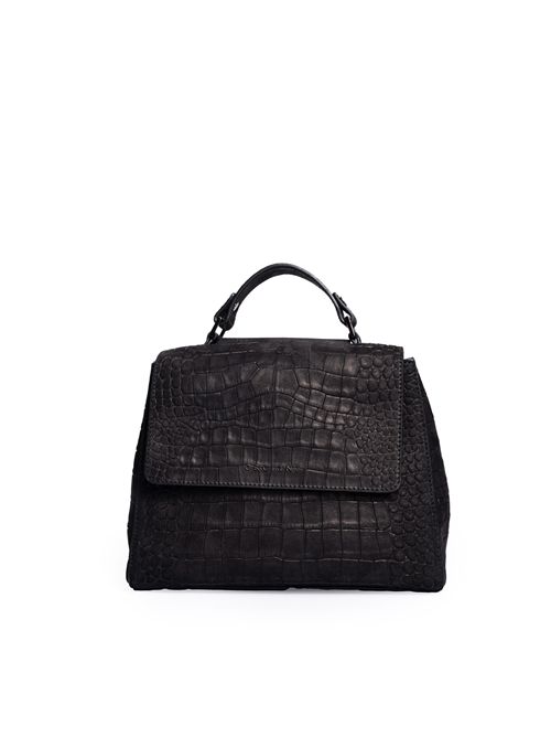 Borsa Sveva Nabuk small in pelle Nero ORCIANI | B01999 NCONER
